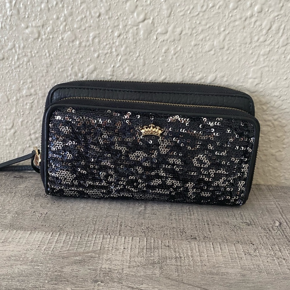 Black/silver flip sequin wallet Juicy Couture